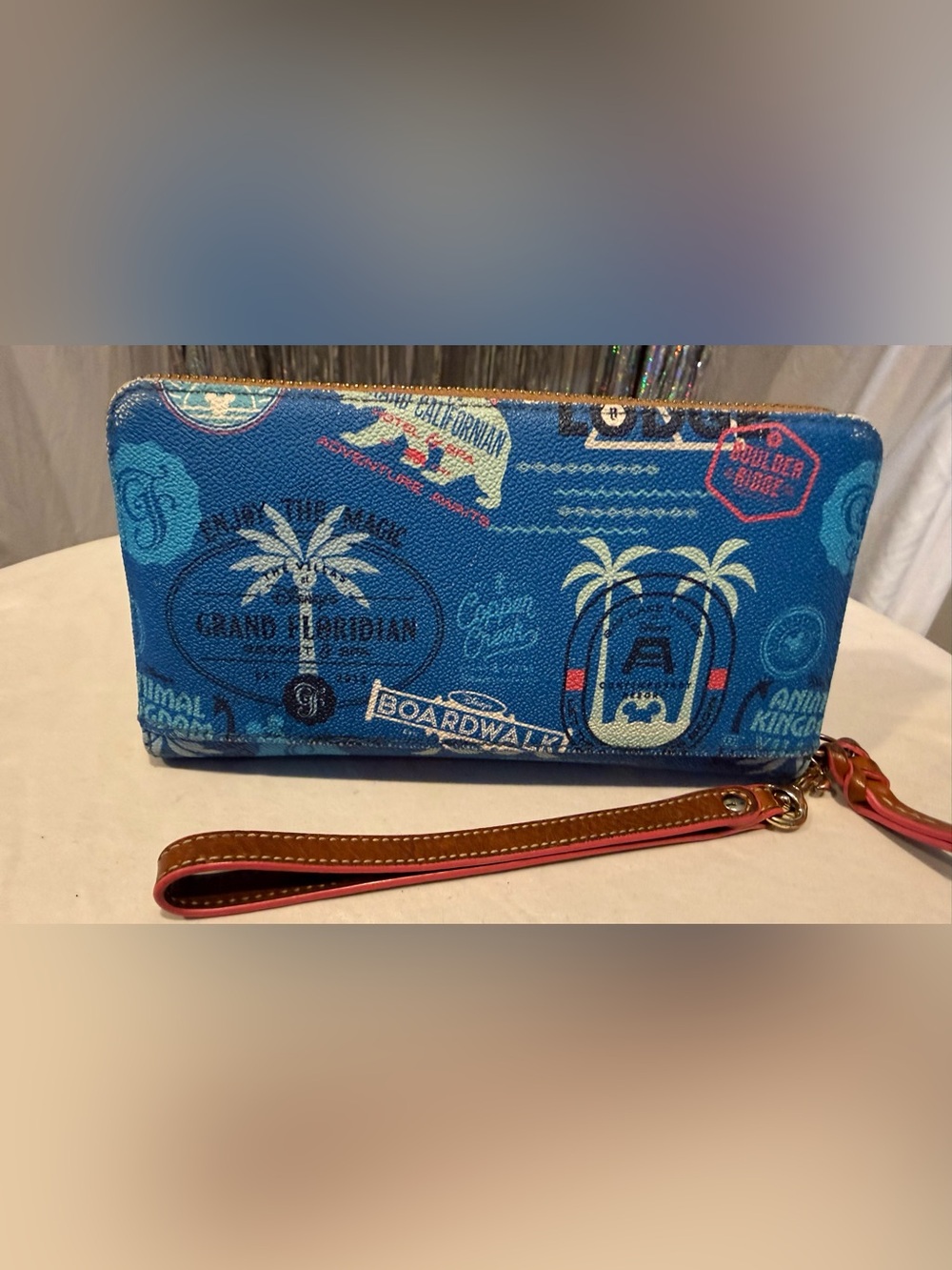 Dooney & Bourke Blue Disney Vacation Club Wristlet with Gold Plaque - Picture 9 of 11